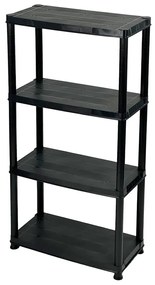 Czarny plastikowy regał do garażu 61x130 cm – Addis