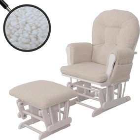 Leżanka MCW-C76,  kremowa rama biała