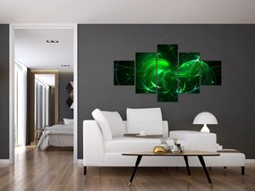 Obraz - zielona abstrakcja (125x70 cm)