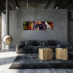 Obraz - Niedźwiedź, malarstwo (170x50 cm)