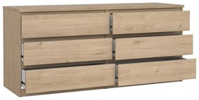 Komoda w dekorze dębu w naturalnym kolorze 154x70x50 cm Naia – Tvilum