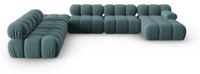 Morska aksamitna sofa 379 cm Bellis – Micadoni Home