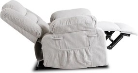 Fotel Rozkładany z Podnóżkiem ARTURO Szary Nowoczesny