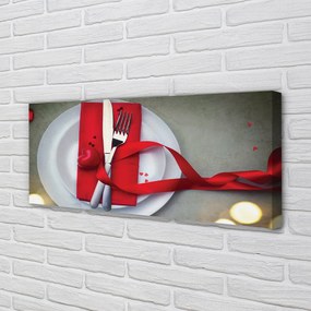 Duży obraz na płótnie Romantyczna Kolacja przy Świecach