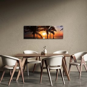 Obraz - Widok na morze (z zegarem) (90x30 cm)