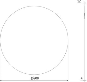 Mexen Alto lustro łazienkowe okragłe 90 cm - 9853-090-090-000-00