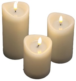 Dekoracyjne świece LED Ø 7 cm, 3 szt.