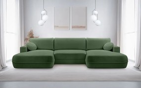 Narożnik FUEGO XL wolnostojący układ U z funkcją spania w tkaninie Bubble 12 DomoHome