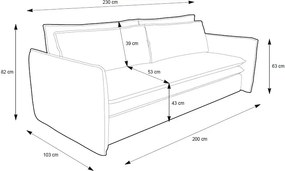 Beżowa sztruksowa kanapa z pojemnikiem L8-K17