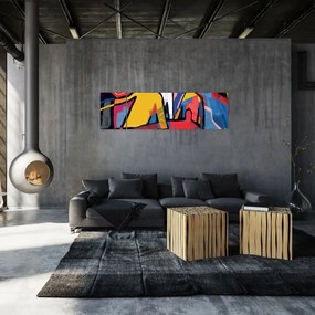 Obraz - Abstrakcja mężczyzn (170x50 cm)