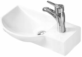 Mexen Hugo umywalka nablatowa lewa 45 x 24 cm, biała - 21254500L