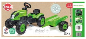 Falk country farmer traktorek na pedały z przyczepką zielony 2-5 lat