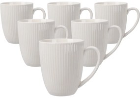 Zestaw 6 kubków porcelanowych Linie 370 ml