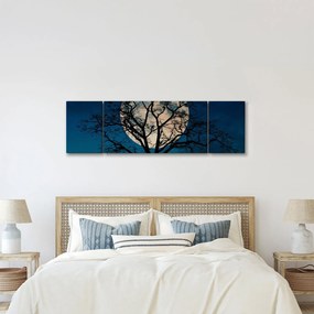 Obraz drzewa z pełnią księżyca (170x50 cm)
