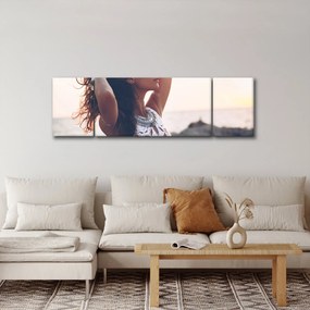 Obraz kobiety na plaży (170x50 cm)