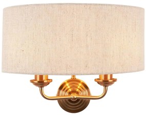 Endon 110726 - Kinkiet HIGHCLERE 2xE14/40W/230V beżowy/mosiądz