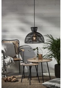 Czarny klosz do wiszące lampy ogrodowej Star Trading Runde, ø 37,5 cm