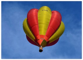 Obraz na szkle - latający balon (70x50 cm)