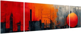 Obraz - Abstrakcyjny obraz miasta (170x50 cm)