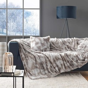 Brązowy koc ze sztucznego futra 180x220 cm Antartic – douceur d'intérieur