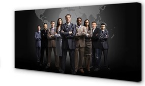 Duży obraz na płótnie Mapa z Ludźmi