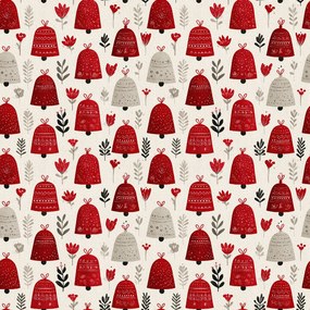 Bawełniana poszewka na poduszkę CHRISTMAS BELLS 45x45 cm, kolorowa