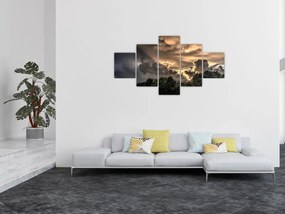 Obraz chmur i lasu (125x70 cm)