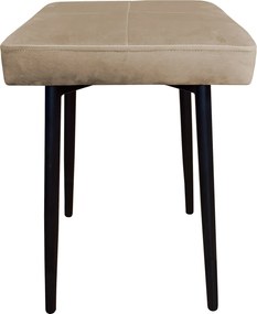 Taboret MAX tkanina Welur stelaż metalowy STOŁEK LOFT : Kolor nogi - Czarna stożek, Kolor tkaniny - VELVET - MG09, Typ tkaniny - Velvet
