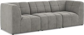 Szara aksamitna sofa 255 cm Aloha – Makamii