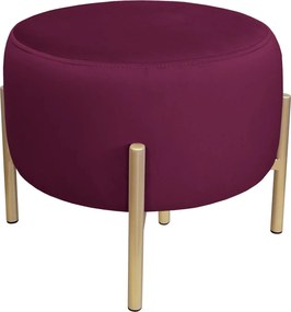 Pufa OLA loft ławka podnóżek metal : Kolor Stelaża - Złoty, Kolor tkaniny - VELVET - MG02, Typ tkaniny - Velvet