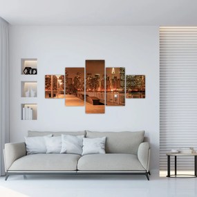 Obraz - Nocne miasto (125x70 cm)
