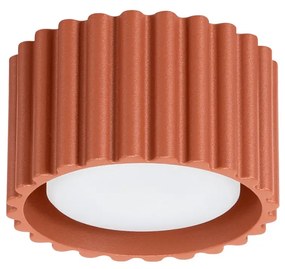 Plafon AURA 1 ochra czerwona GX53 ryflowany SOLLUX  LIGHTING