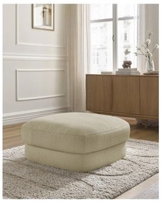 Beżowy podnóżek z materiału bouclé Leonore – Bobochic Paris