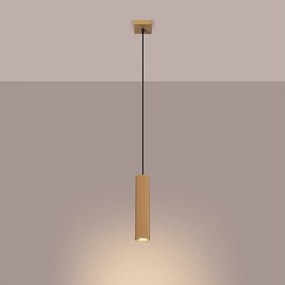 Lampa wisząca minimalistyczny Gloow, aluminium - 1 źródło światła 3000K - L.8 x H.118 cm - złoty