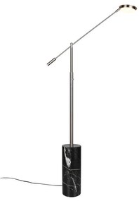 Lampa stojąca LED w czarno-srebrnym kolorze (wysokość 145 cm) Fiore – Trio Select