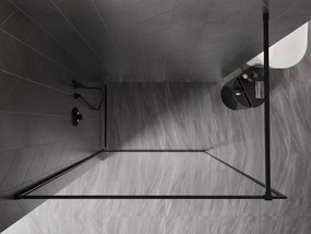 Mexen Kioto-F ścianka prysznicowa Walk-in z ramką 85 x 202 cm, transparent 8 mm, czarna - 800-085-104-70-00