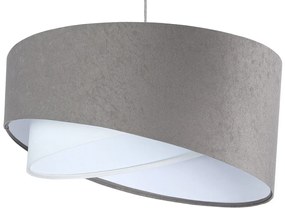 Szaro-biała asymetryczna lampa wisząca P5-M03