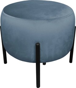 Pufa OLA loft ławka podnóżek metal : Kolor Stelaża - Czarny , Kolor tkaniny - VELVET - MG33, Typ tkaniny - Velvet
