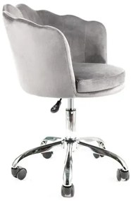 Fotel obrotowy ROSE VELVET szary SIGNAL