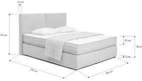 Niebieskie łóżko kontynentalne 180x200 cm Olia Bold – Bonami Selection