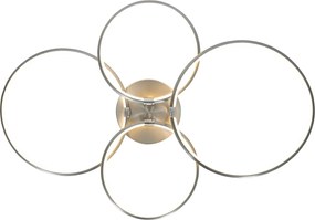 Lampa sufitowa ze stali z wbudowanym LED 3-stopniowo ściemnialna 4-punktowa - Joaniqa