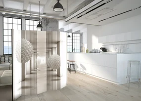 Parawan dwustronny 3D 225x172 cm 5-częściowy beżowy ARTGEIST B