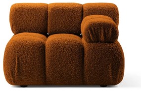 Pomarańczowy moduł sofy z materiału bouclé (prawostronny) Bellis – Micadoni Home