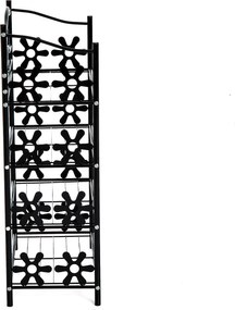 HOMCOM Szafka regał półki metalowa Czarna elegancja Idealna na rośliny 59.5x30x92cm | Aosom PL