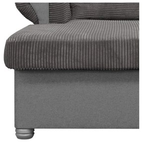 Szarobrązowy sztruksowy szezlong Lord – Ropez