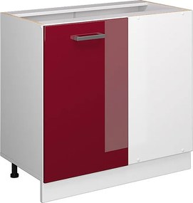 Szafka narożna czerwony połysk 86x46x81.6 r-line