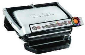 Tefal - Grill elektryczny OPTIGRILL+ INOX WAFFLES 2000W/230V czarny/chrom