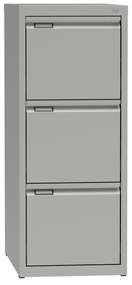 Metalowa szafa kartotekowa A4, 3 szuflady, kolor szary