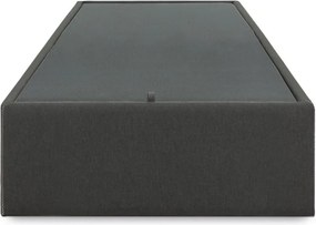 Czarne tapicerowane łóżko jednoosobowe ze schowkiem 90x190 cm Matters – Kave Home