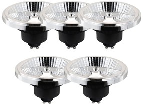 Zestaw 5 inteligentnych żarówek LED GU10 ściemnialnych AR111 10W 800 lm 2200 - 6500K